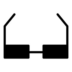 Sunglasses icon or logo illustration outline black style