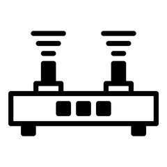 Obraz premium router wifi icon or logo illustration outline black style