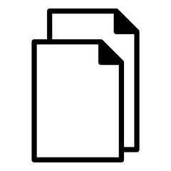 Paper icon or logo illustration outline black style