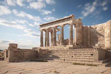 Obraz premium Greek temple image. Greek civilization. Archeology of ancient Greece. News about ancient Greece. History book about ancient Greece.