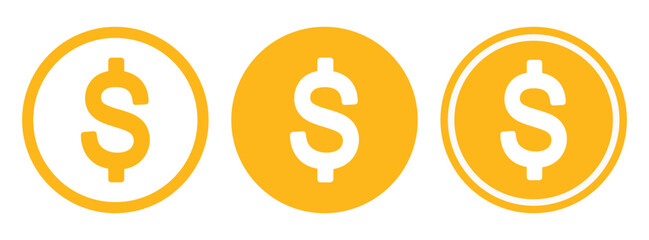 ikona znaku dolara, grafika wektorowa © robert6666