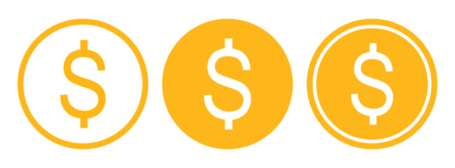 ikona znaku dolara, grafika wektorowa © robert6666