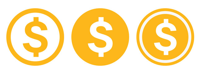 ikona znaku dolara, grafika wektorowa © robert6666