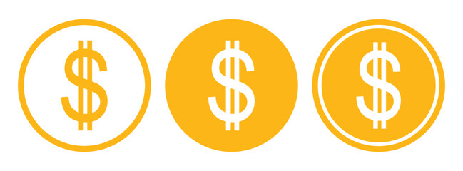 ikona znaku dolara, grafika wektorowa © robert6666