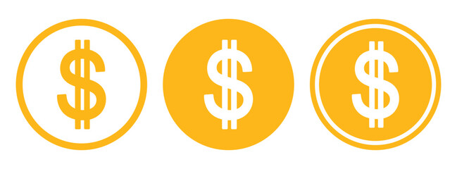 ikona znaku dolara, grafika wektorowa © robert6666