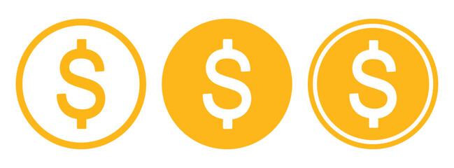 ikona znaku dolara, grafika wektorowa © robert6666