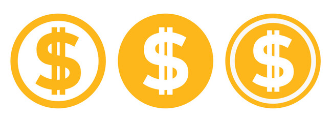 ikona znaku dolara, grafika wektorowa © robert6666