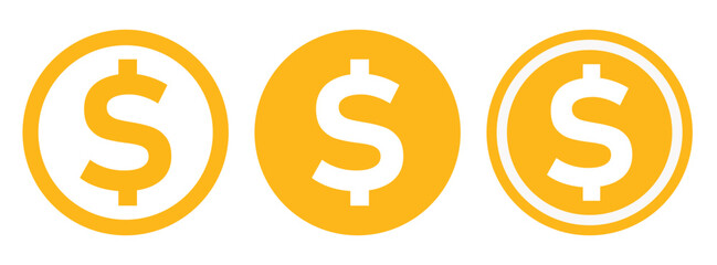 ikona znaku dolara, grafika wektorowa © robert6666