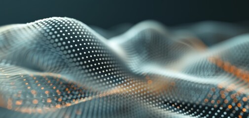 A computer generated image of a wave with a lot of dots