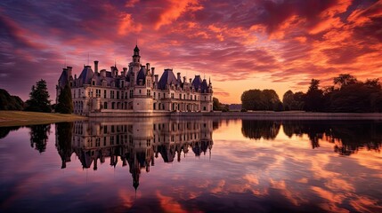 Obraz premium sunset over the river