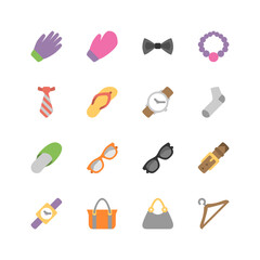 Clothing and Accessories Icon Set