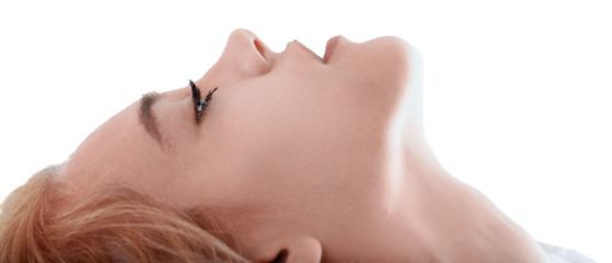 Confident young woman with direct gaze and expressive face