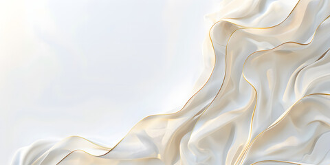 Minimalist white background with subtle gold accents, creating an elegant and sophisticated look for a luxury or fashion website header