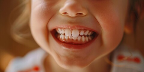 Young girl with dental issues, suitable for medical or educational illustrations