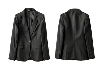 clothing mockup with front and back view, elegant and modern business suit for both men and women.