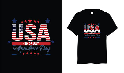 Fototapeta premium Usa 4th of July t shirts design, Vector graphic, independence day, Template Royalty Free