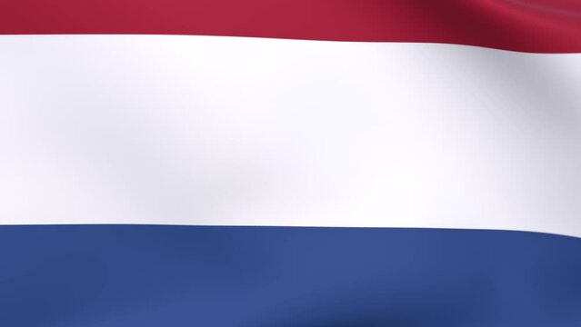 Waving flag of Netherlands Animation 3D render Method
