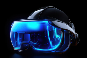 Fototapeta premium generated illustration of future game and entertainment digital technology. VR virtual reality glasses