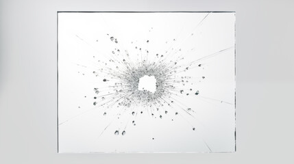 Glass with Gun Bullet Hole Mark, Texture Background Pattern of Abstract Image, For Wallpaper, Background, Cover and Cell Phone Screen, Smartphone, Computer, Laptop, Format 9:16 and 16:9 - PNG