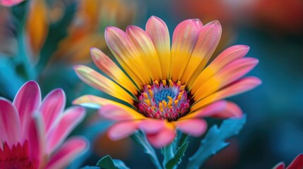 The vibrant and lovely flower blooms