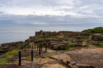 Rocky view from the top of the cliff