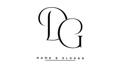 GD, DG, G, D Abstract Letters Logo Monogram