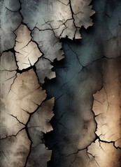 Naklejka premium Grunge floor texture with cracks, light and dark