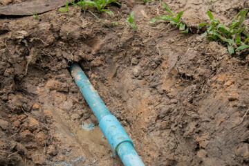 Digging to repair plumbing in the house