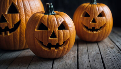 Halloween pumpkin close up