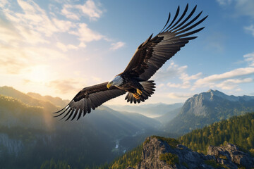 Fototapeta premium eagle in flight