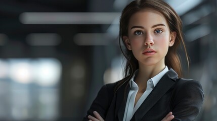 A Businesswoman Holding A Speech, Radiating Confidence And Authority