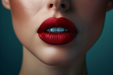 Naklejka premium Closeup of Woman's Lips for Beauty and Cosmetics Concept