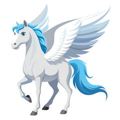 illustration of a white unicorn