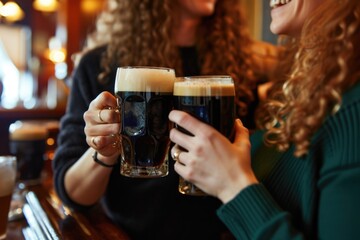 Two friends sharing cold beers, having fun and bonding