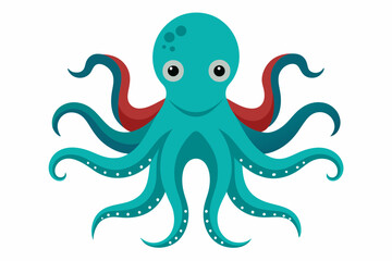 octopus vector illustration white background
