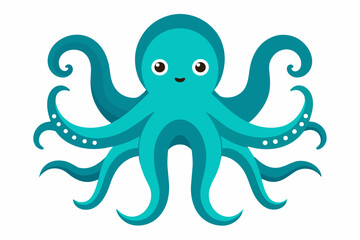 octopus vector illustration white background