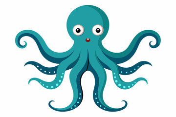 octopus vector illustration white background
