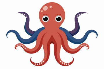 octopus vector illustration white background