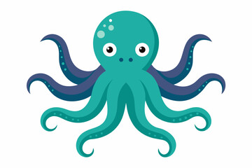 octopus vector illustration white background