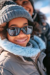 A young girl wearing sunglasses and a hat on a sunny day