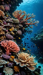 Obraz premium Underwater Coral Reef Landscape