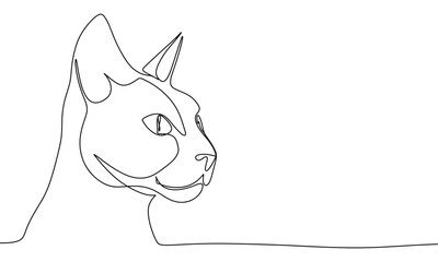 Cat one line continuous. Cat line art. Hand drawn vector art
