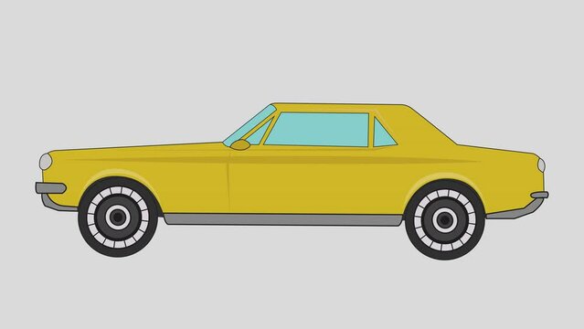 animated super car isolated on a white background	
