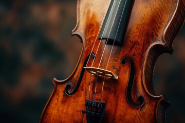 Classical violin close up detail