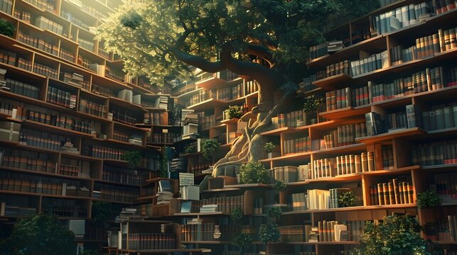 Dive into a Digital Babel of Linguistic Wonders in this Enchanting Library Haven