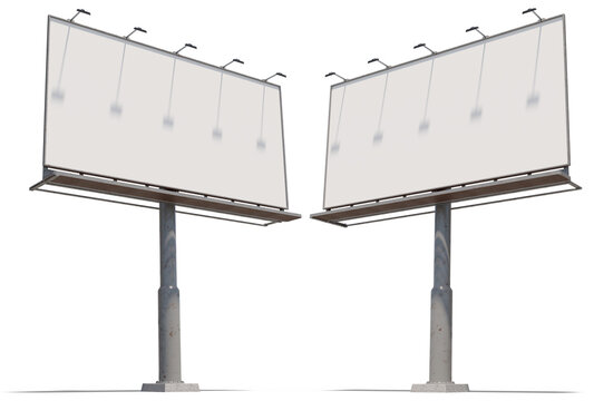 3d render illustration of a advertising billboard mockup