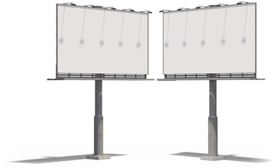 Obraz premium 3d render illustration of a advertising billboard mockup