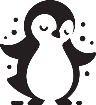 Penguin design silhouette vector art work JPGE & EPS file