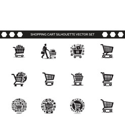 Shopping Cart Silhouette Vector Illustration