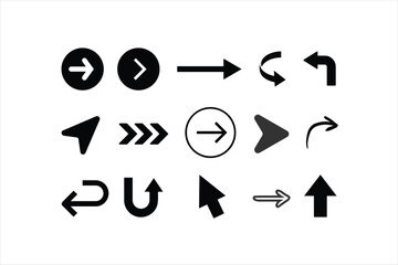 Set of arrow icons illustration vector